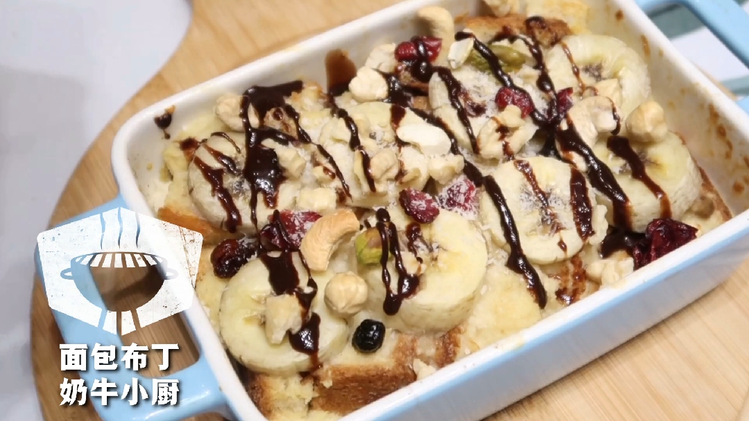 #自制美食#面包+布丁的奇妙组合,低糖低脂轻松享受 