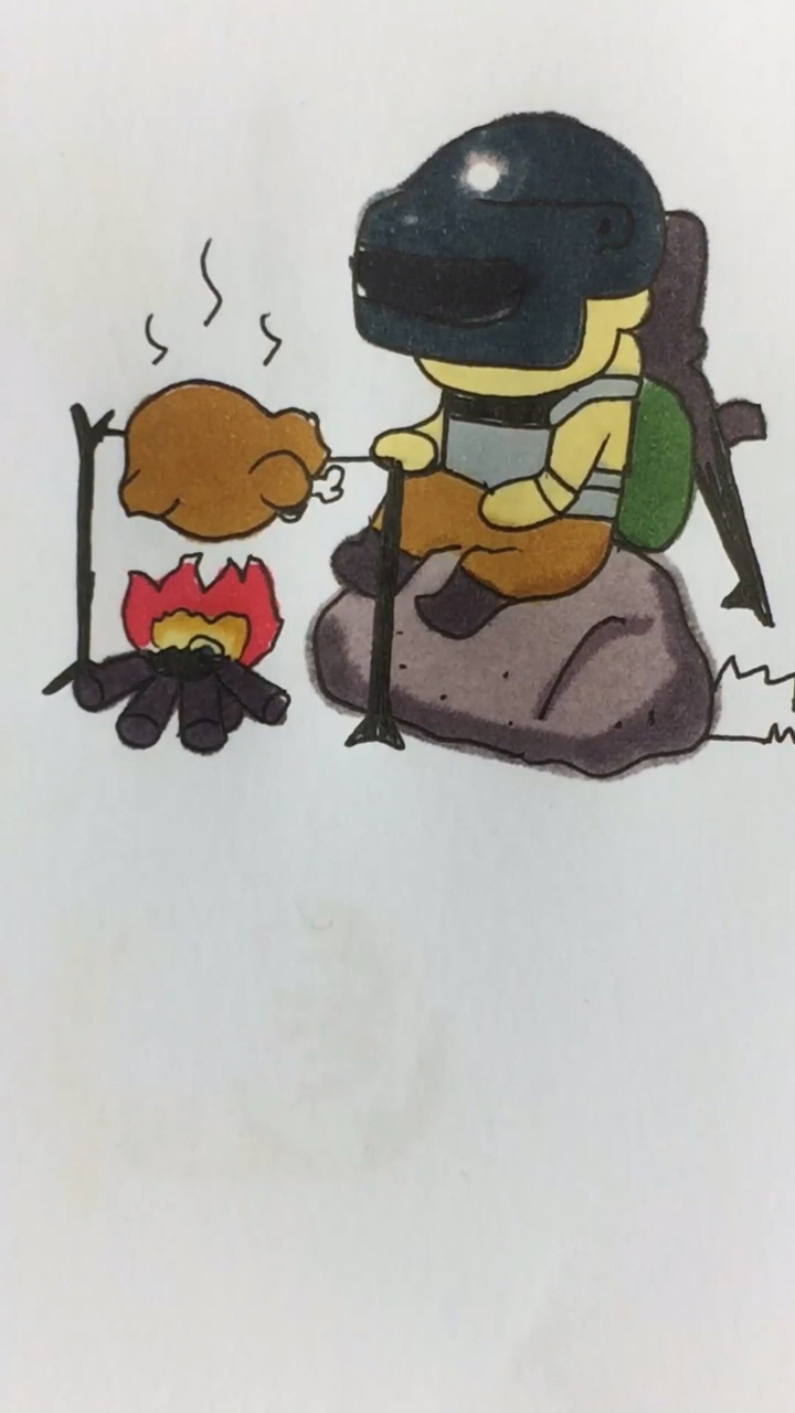 #2019,立个新年flag#大吉大利,今晚吃鸡,Q版人物是不是很可爱