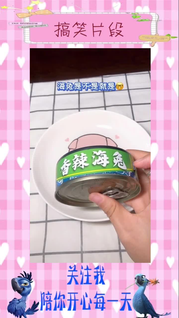 在宿舍里简单吃个海兔,我还以为是海里的兔子,原来只是个小鱿鱼!,搞笑段子