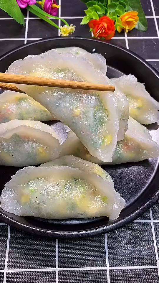 粉面蒸饺晶莹剔透老好吃了