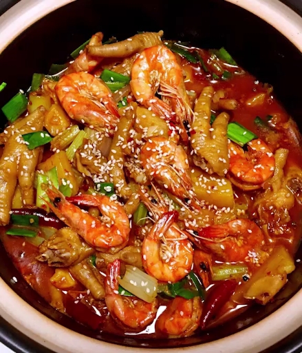 #家乡特色美食#想吃干锅凤爪虾不用去饭店!教你在家做,下酒又下饭,一大锅不够吃