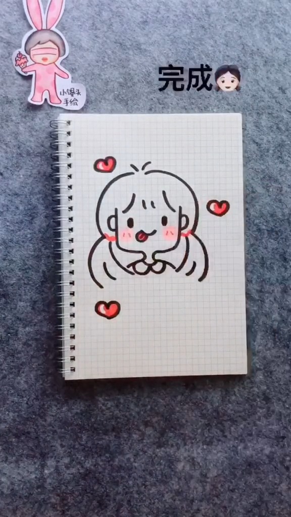 #手绘#简笔画，小女孩，真的很简答