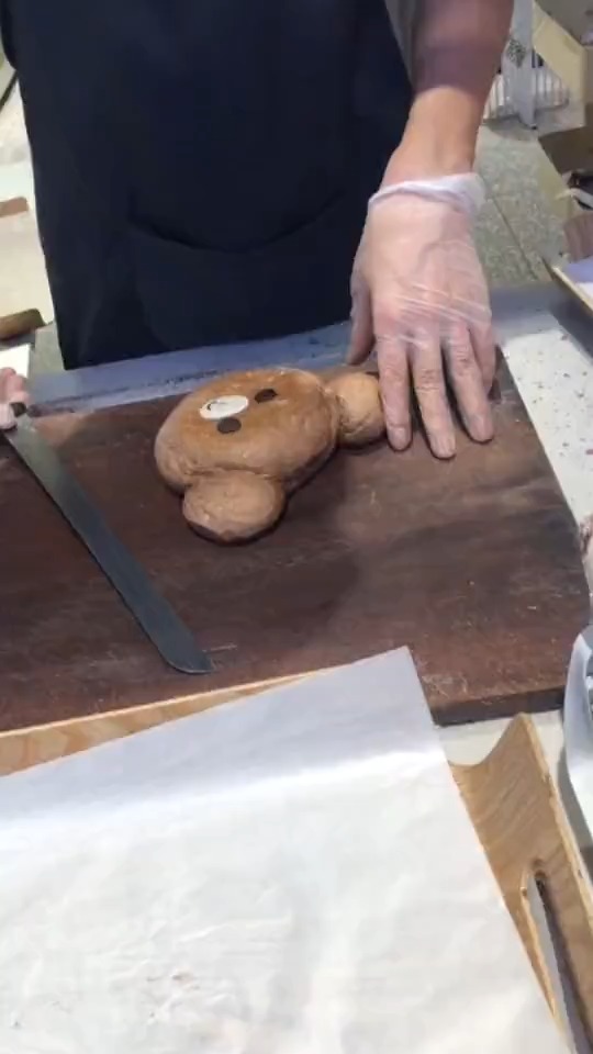 奈雪的茶超可爱的小熊面包,店员愣的那一下好可爱