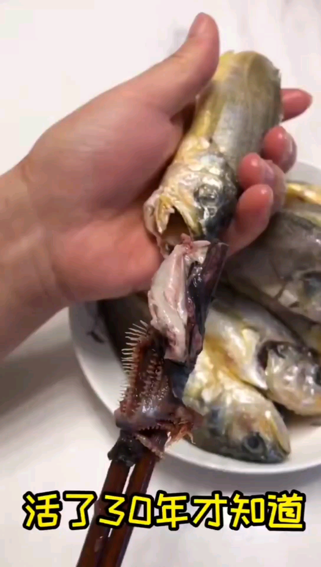 #生活小妙招#黄花鱼#内脏清理