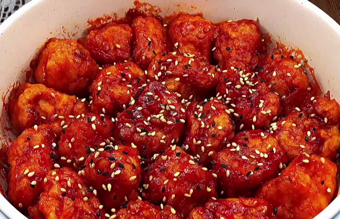 #美食#韩式甜辣鸡块，简单好吃易做