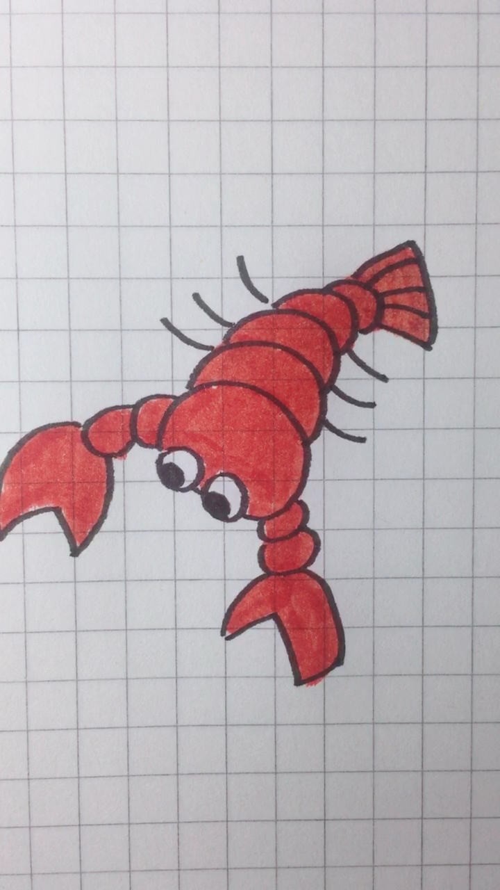 #画画原来如此简单#夏天到了,麻辣小龙虾要不要?