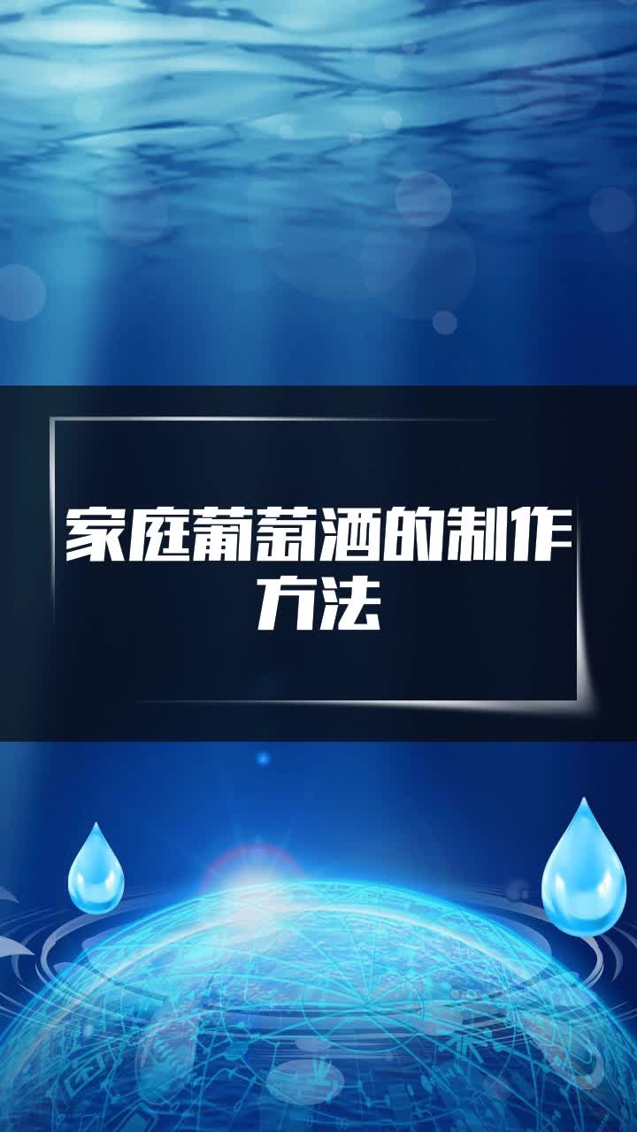 家庭葡萄酒的制作方法