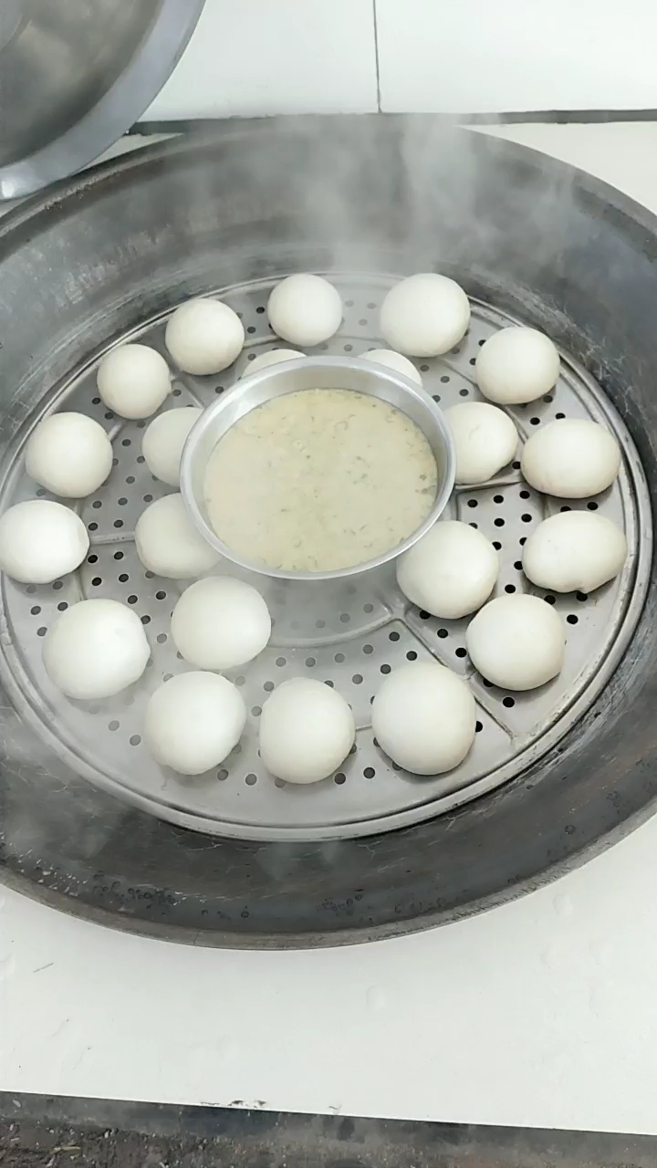 第一次蒸馒头也不错 