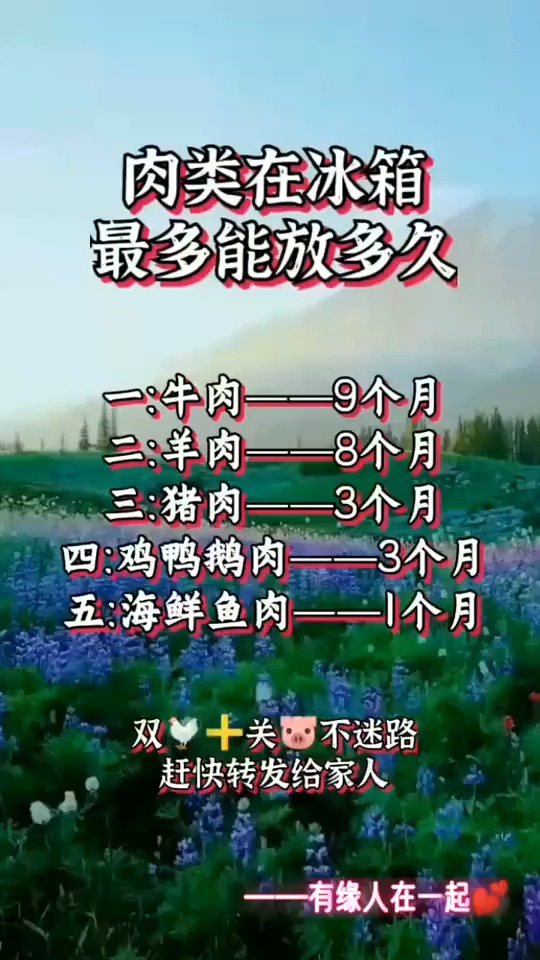 肉类在冰箱最多能放多久