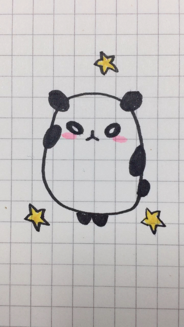 #画画原来如此简单#【简笔画】超酷的小熊猫!
