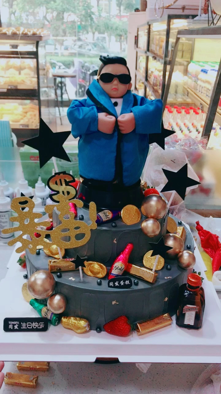 #生日蛋糕#全网最火鸟叔搞怪蛋糕来袭