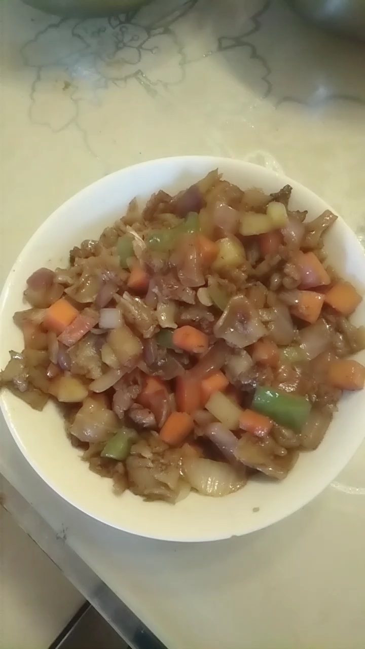 羊肉炒莜面卷