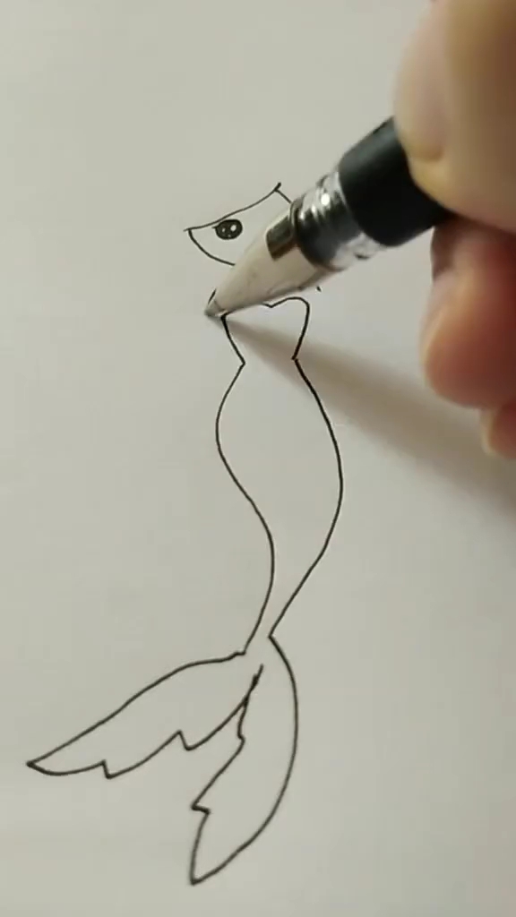 简单几步画美人鱼