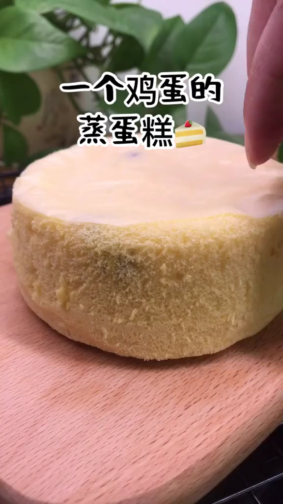 一个鸡蛋的蒸蛋糕