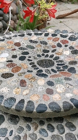 #手工制作#自制鹅卵石桌面