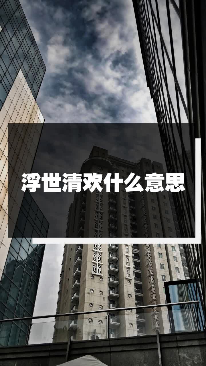 浮世清欢什么意思