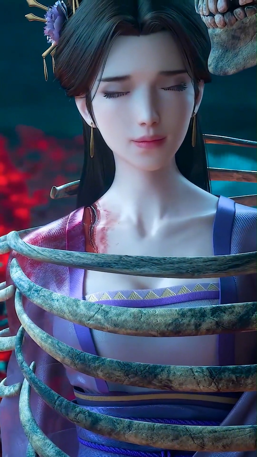苏瞬卿殉情!一生与两个男人有羁绊,幽长吉与息衍 #九州缥缈录 #国漫女神 #壁纸