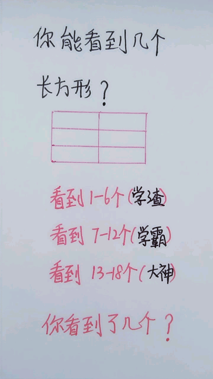 看到几个长方形