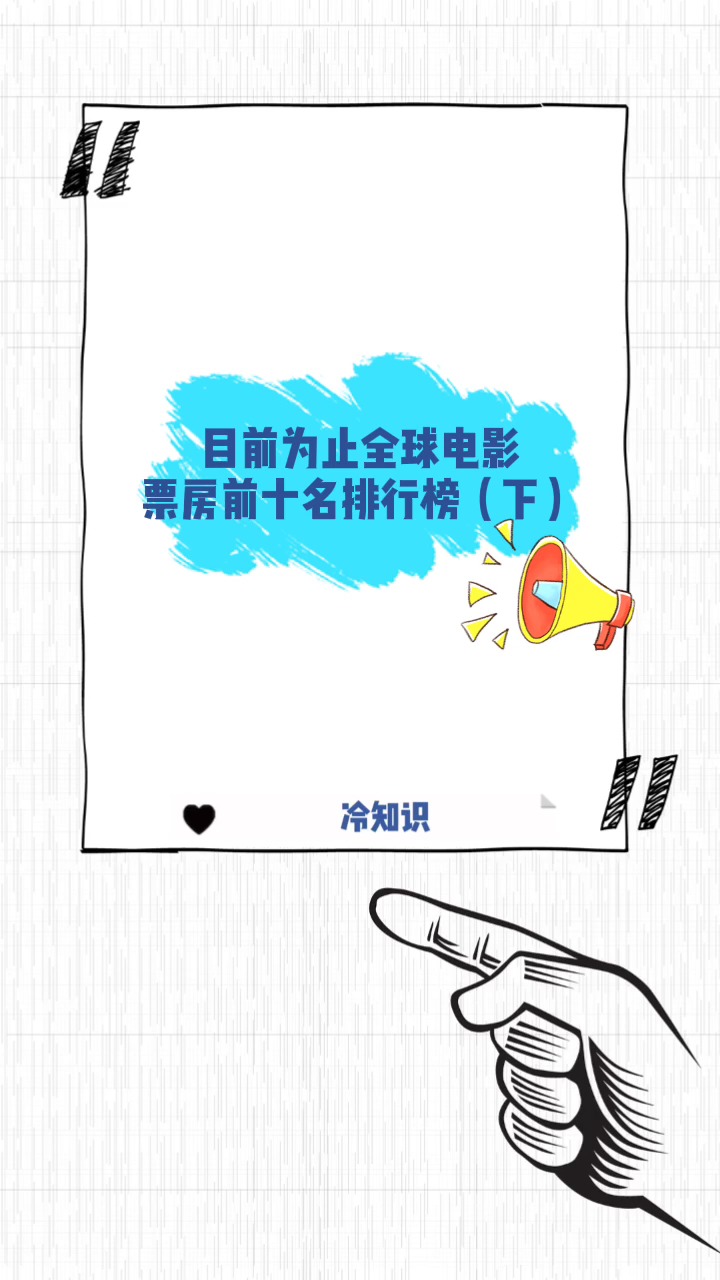 目前为止全球电影 票房前十排行榜