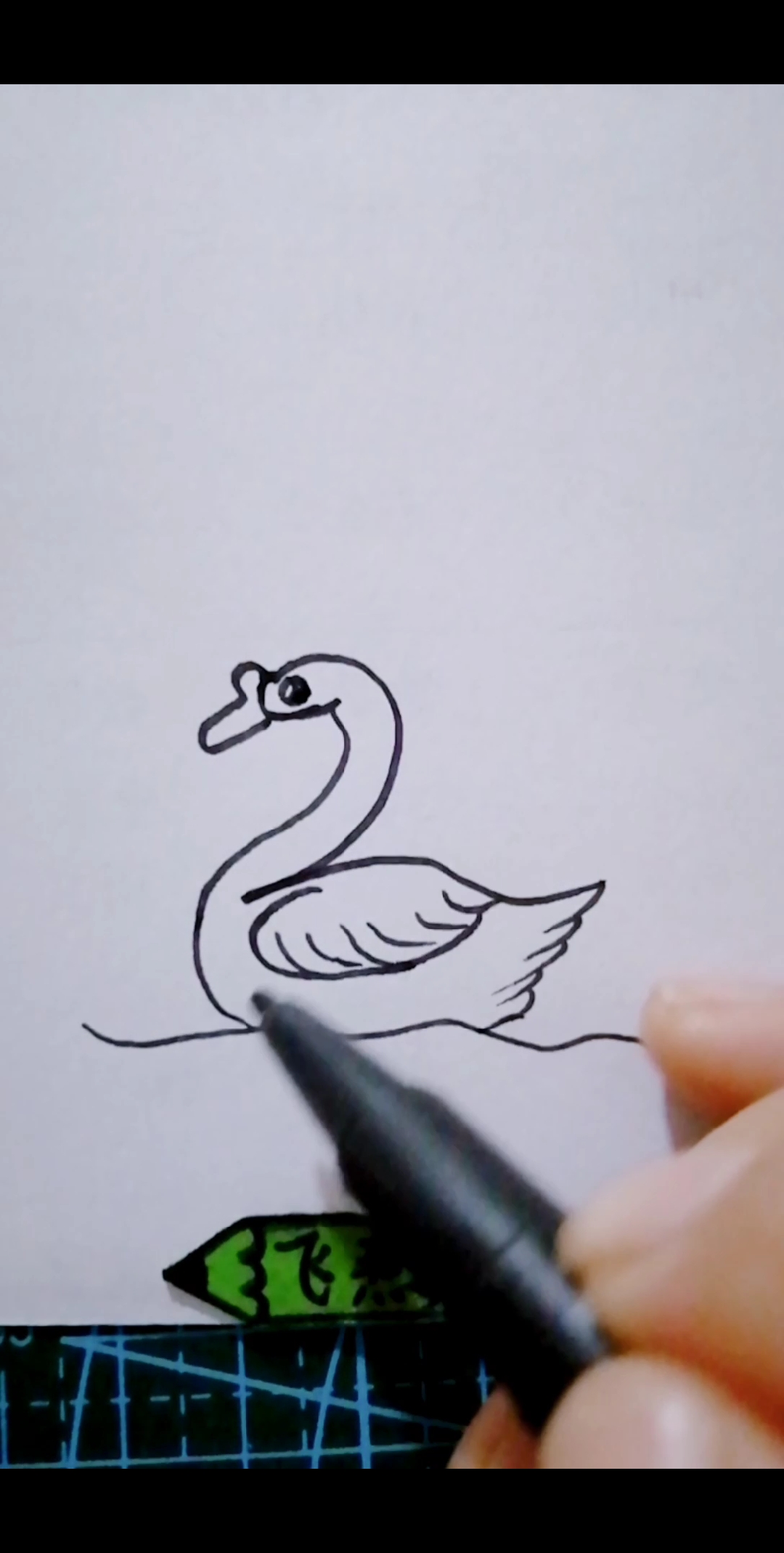 #感谢全民我要上热门#数字简笔画2画大白鹅