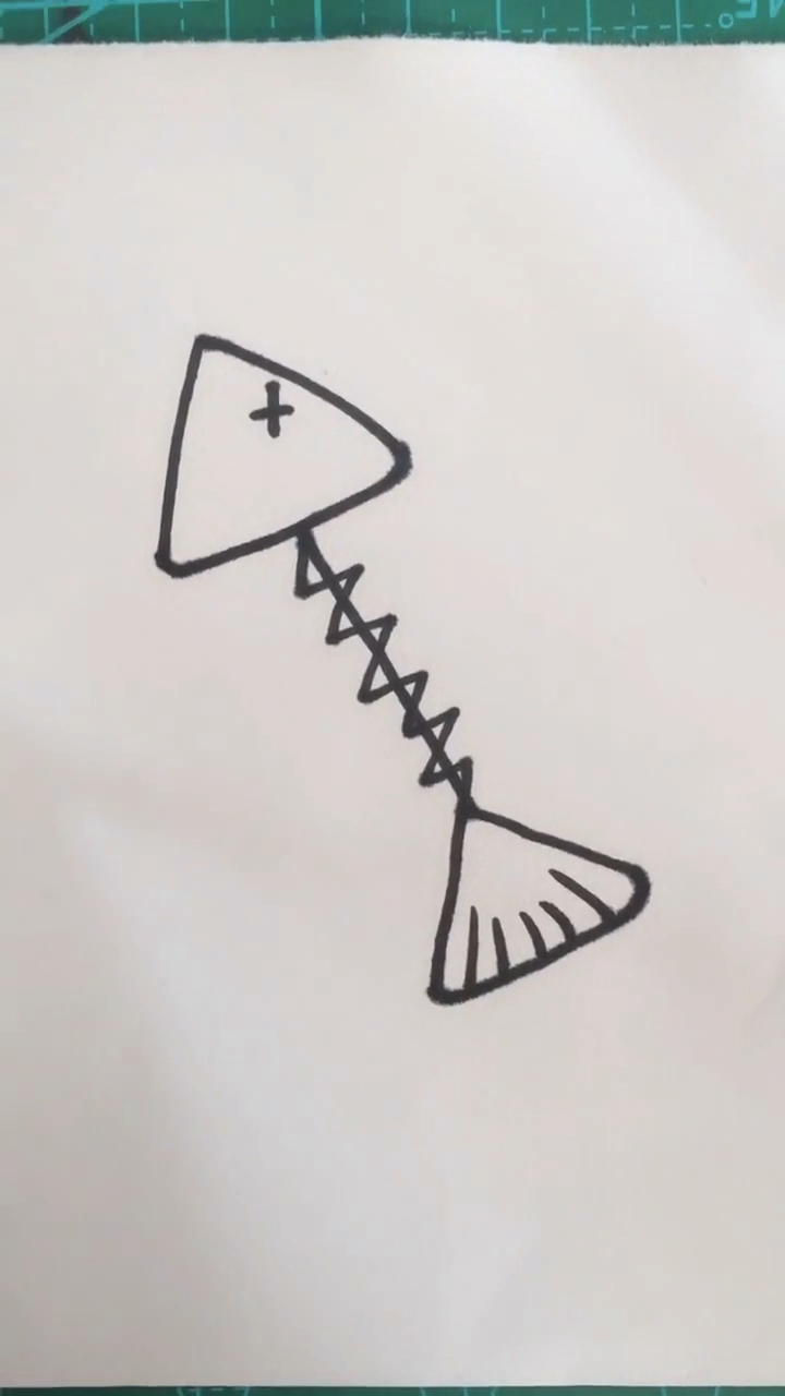 简笔画鱼骨