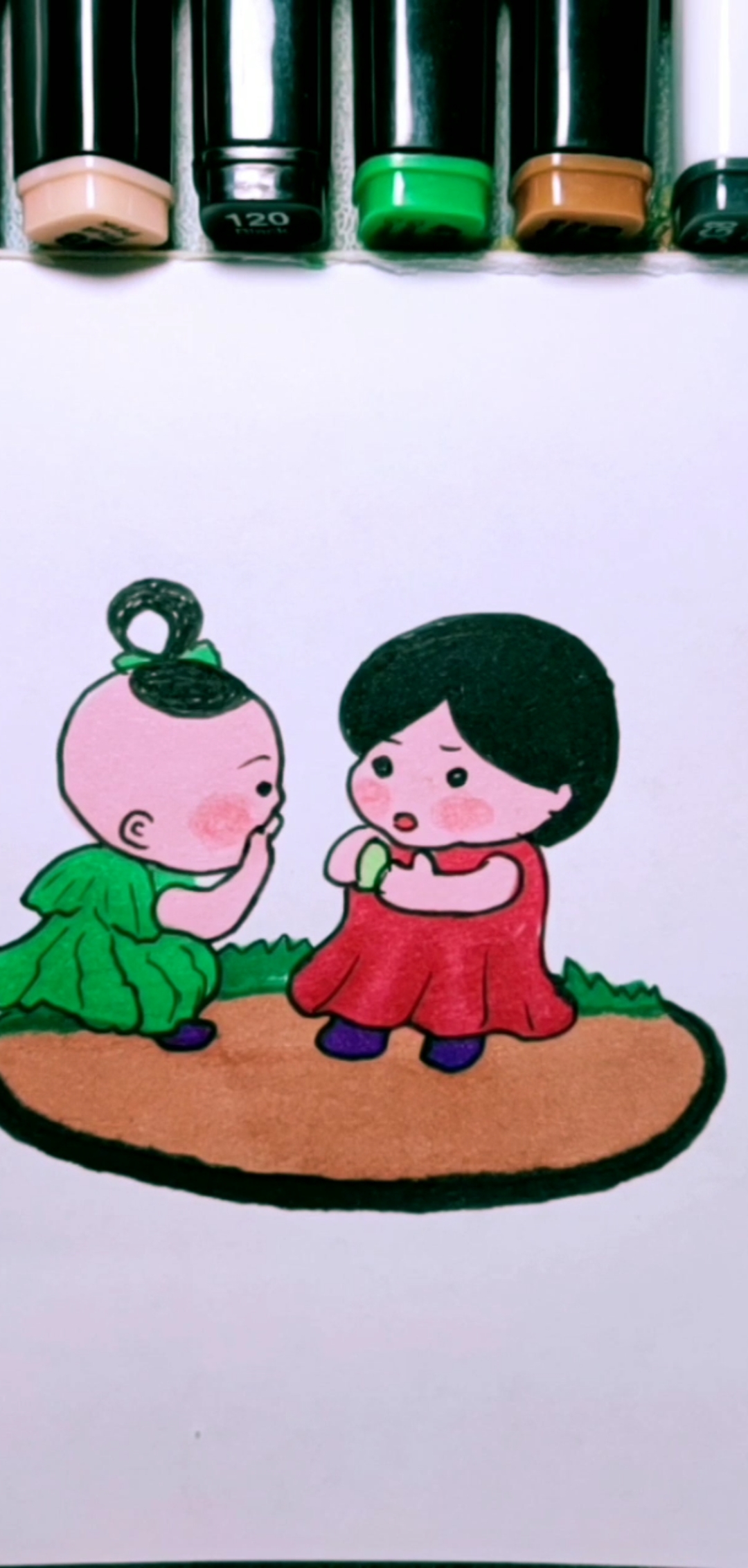 #简笔画教程#可爱小人简笔画