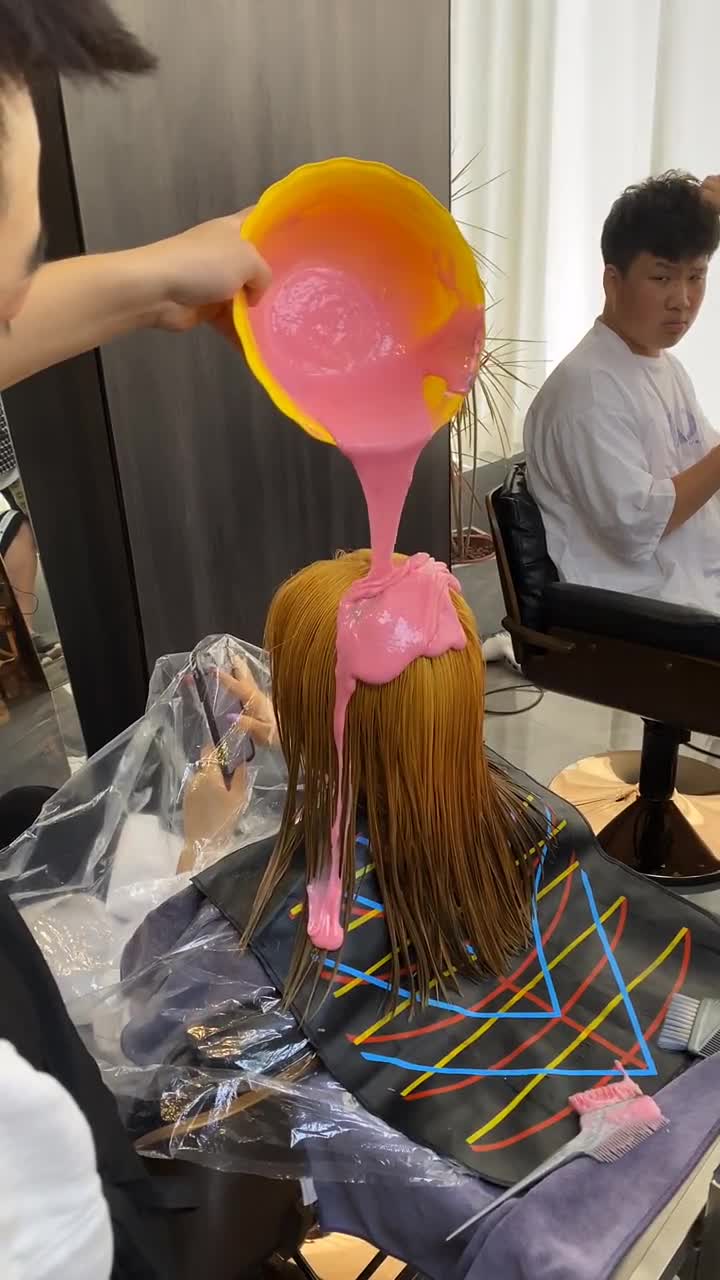 樱花粉好好看啊不来找我做一次头发你真的不知道自己有多好看儿