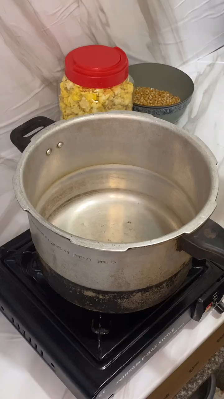 绿豆爆米花的制作过程