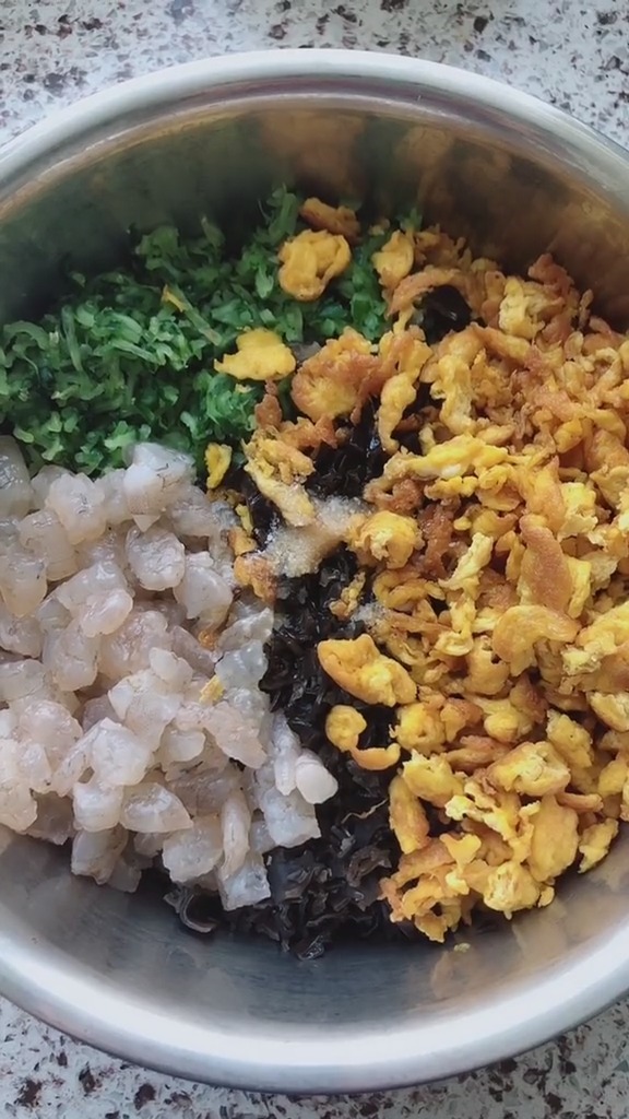 #自制美食#黄瓜虾仁木耳鸡蛋,真是饺子届的一股清流,包饺子一小时 ,吃饺子5分钟……
