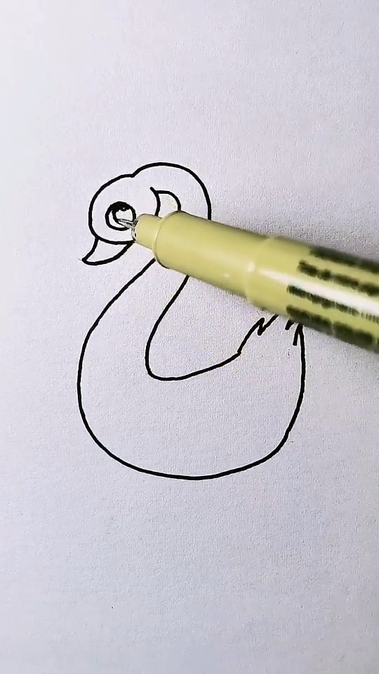 #简笔画#曾经家门口的小河里,养着几只小白鹅
