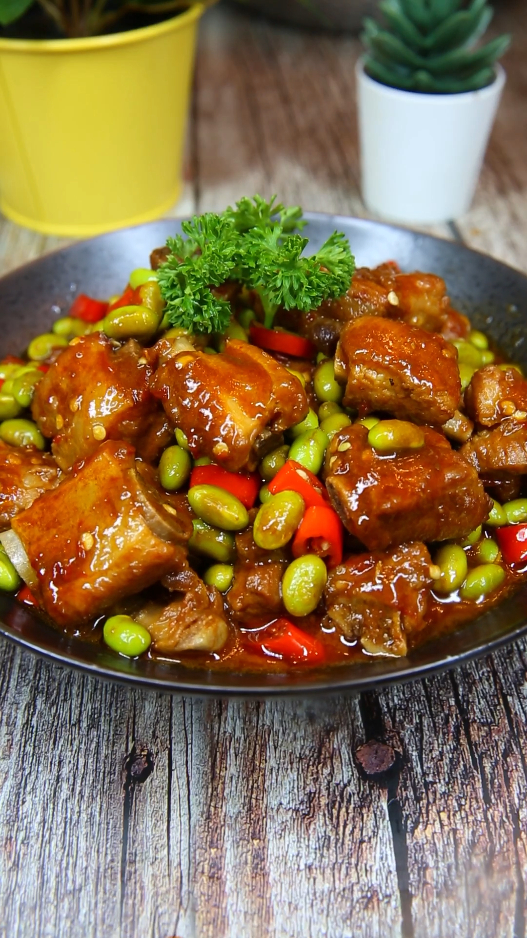 毛豆烧排骨