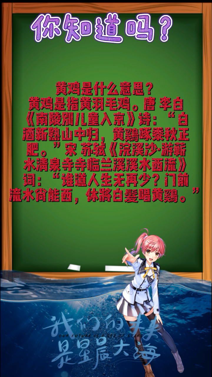 黄鸡是什么意思?