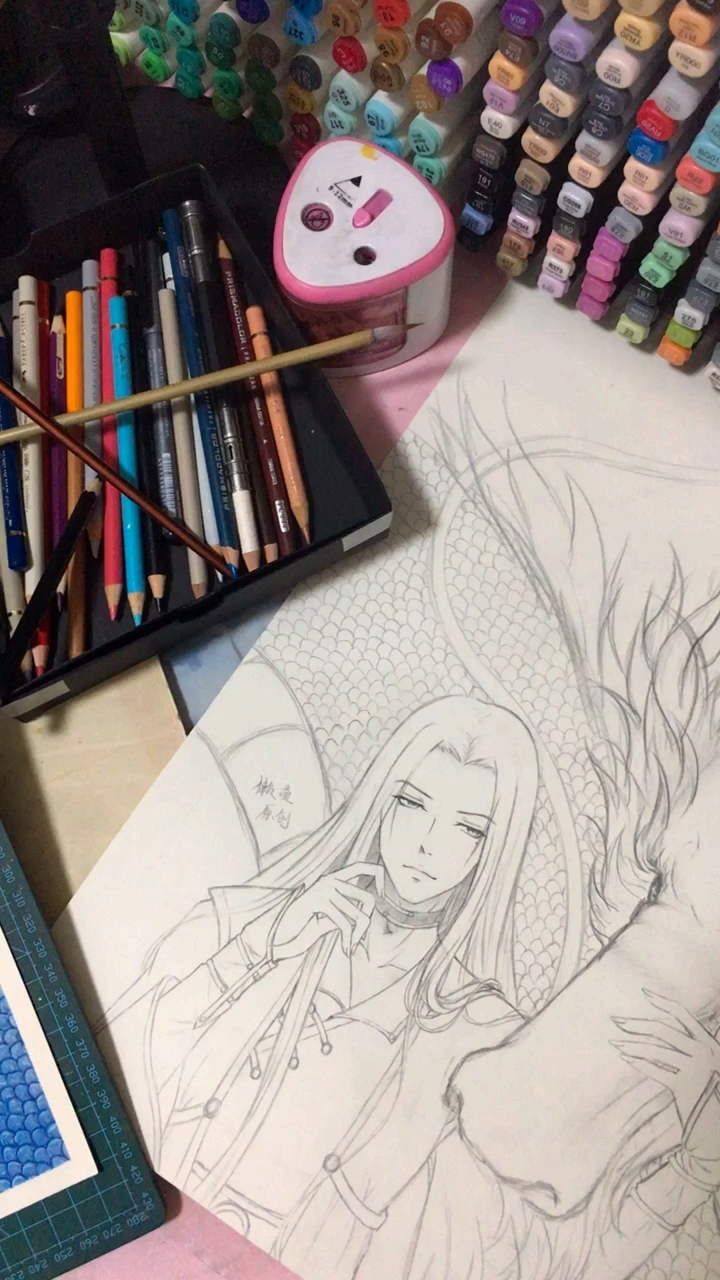 原创手绘古风美男子,终于画完了