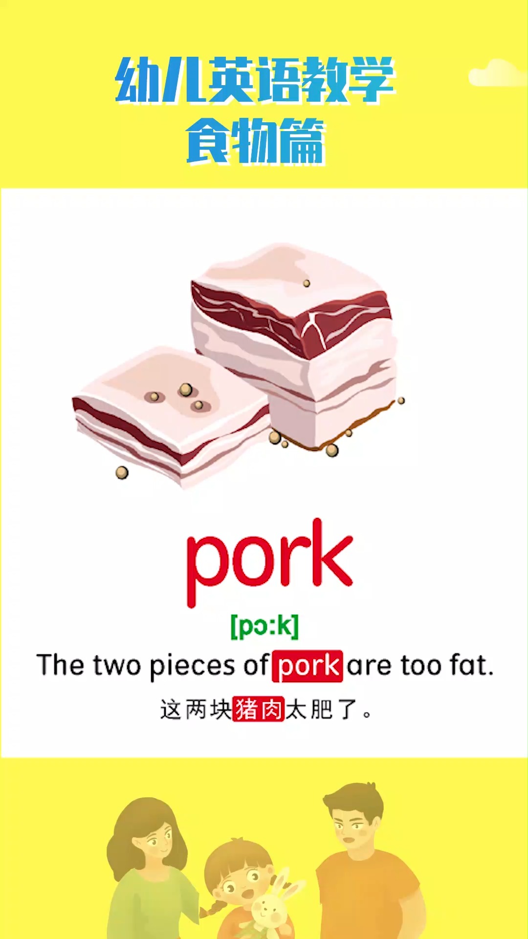 #英语学习#英语单词学习-食物篇-猪肉