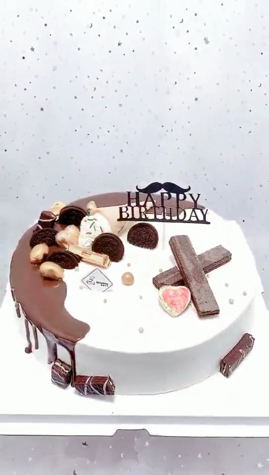 #生日蛋糕#60岁的12寸生日蛋糕