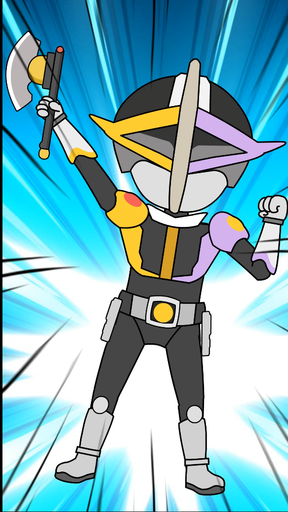 #动画#假面骑士来吃鸡?绚丽变身斧头战神,堪比行走的人头收割机!