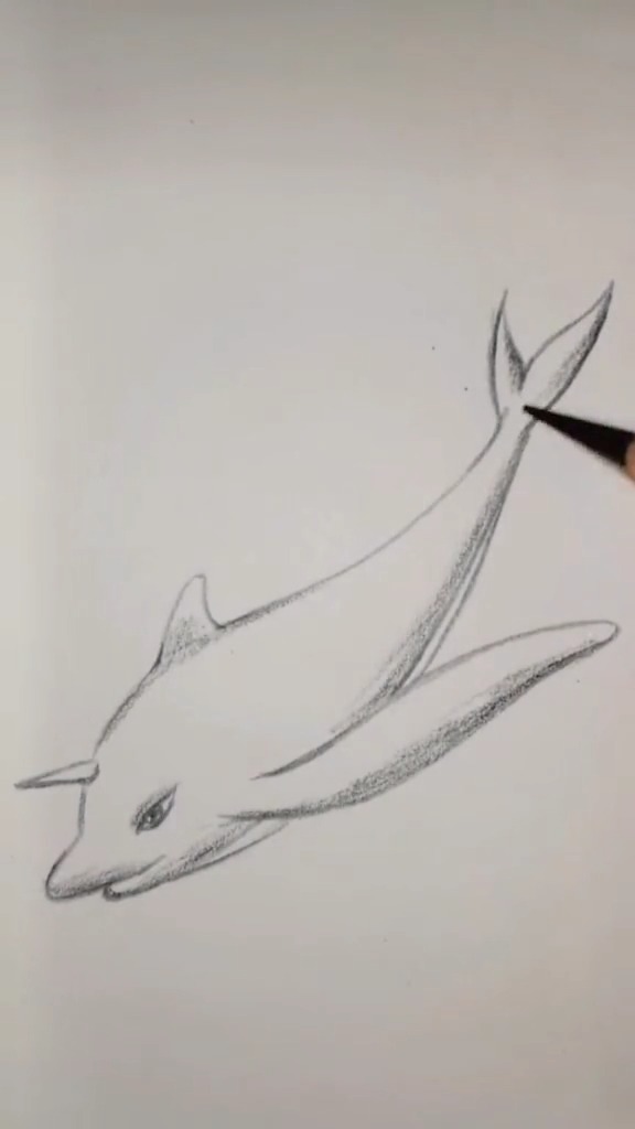 #手绘教程#一根普通的铅笔,几秒钟教会你画大鱼