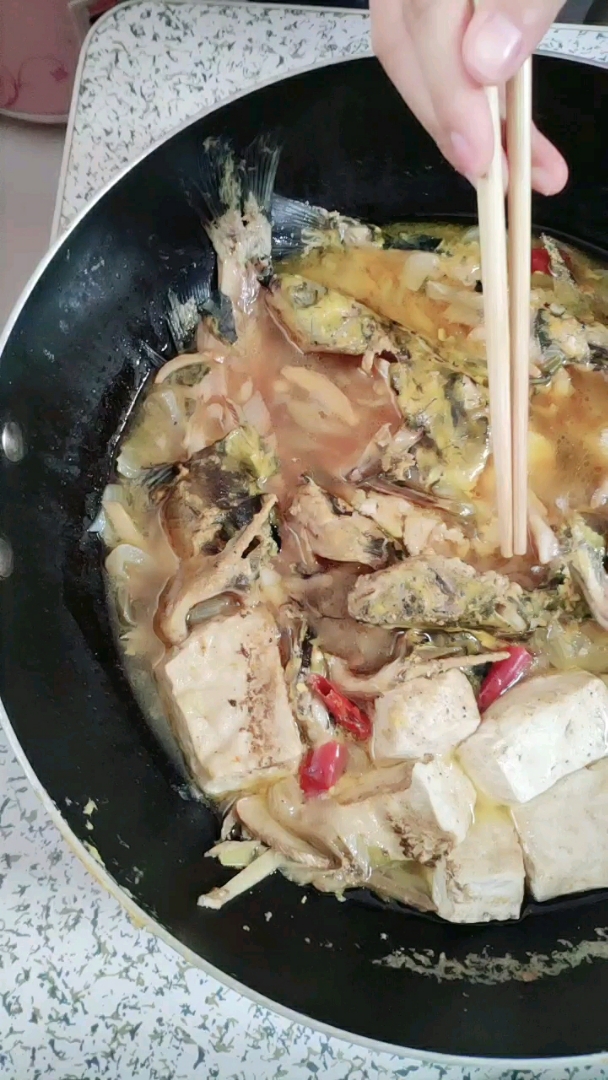 自制嘎鱼炖豆腐,完美