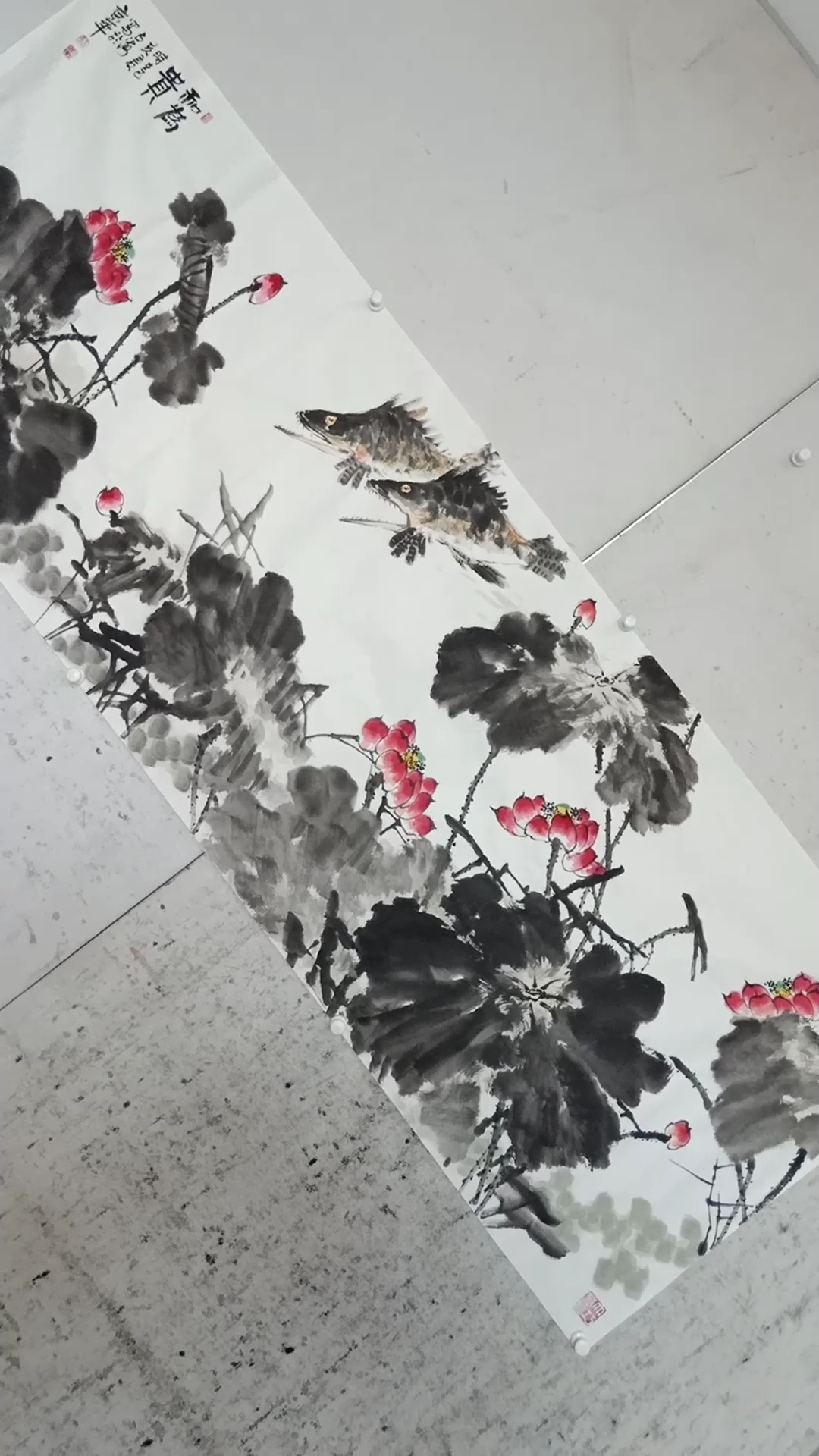 #画画原来如此简单#国画水墨画荷花 荷花寓意好 和和美美 和为贵!