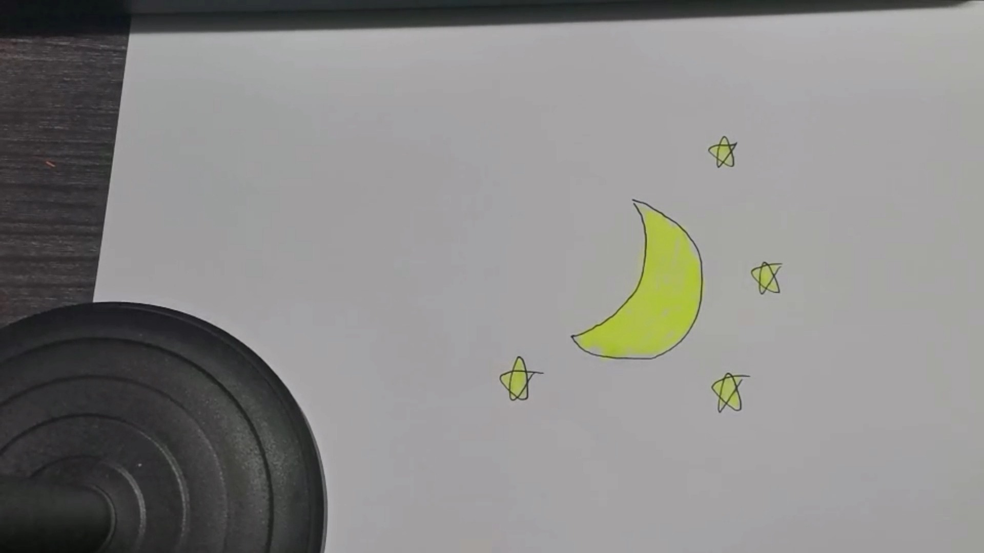 儿童简笔画:这个月亮太好画了吧,简单易学!