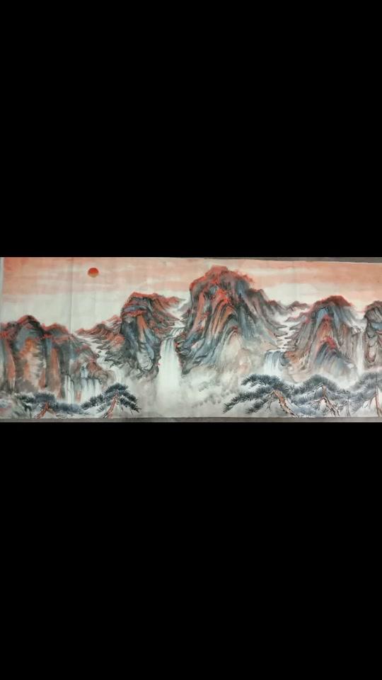 小六尺横幅。鸿运当头风水画。