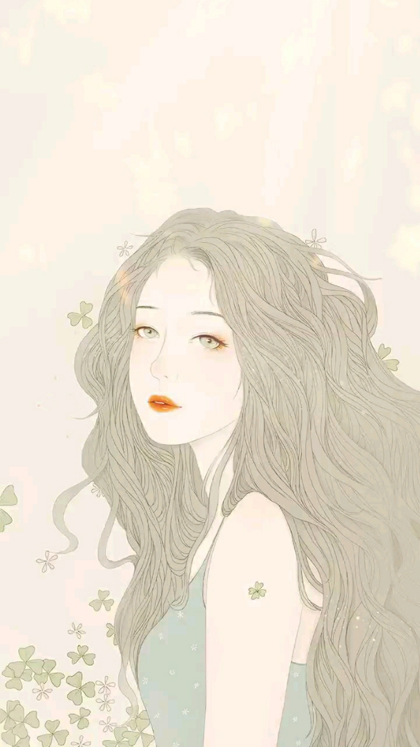 #优秀如我#手绘卡通美女唯美手机壁纸欣赏,喜欢的给个赞.