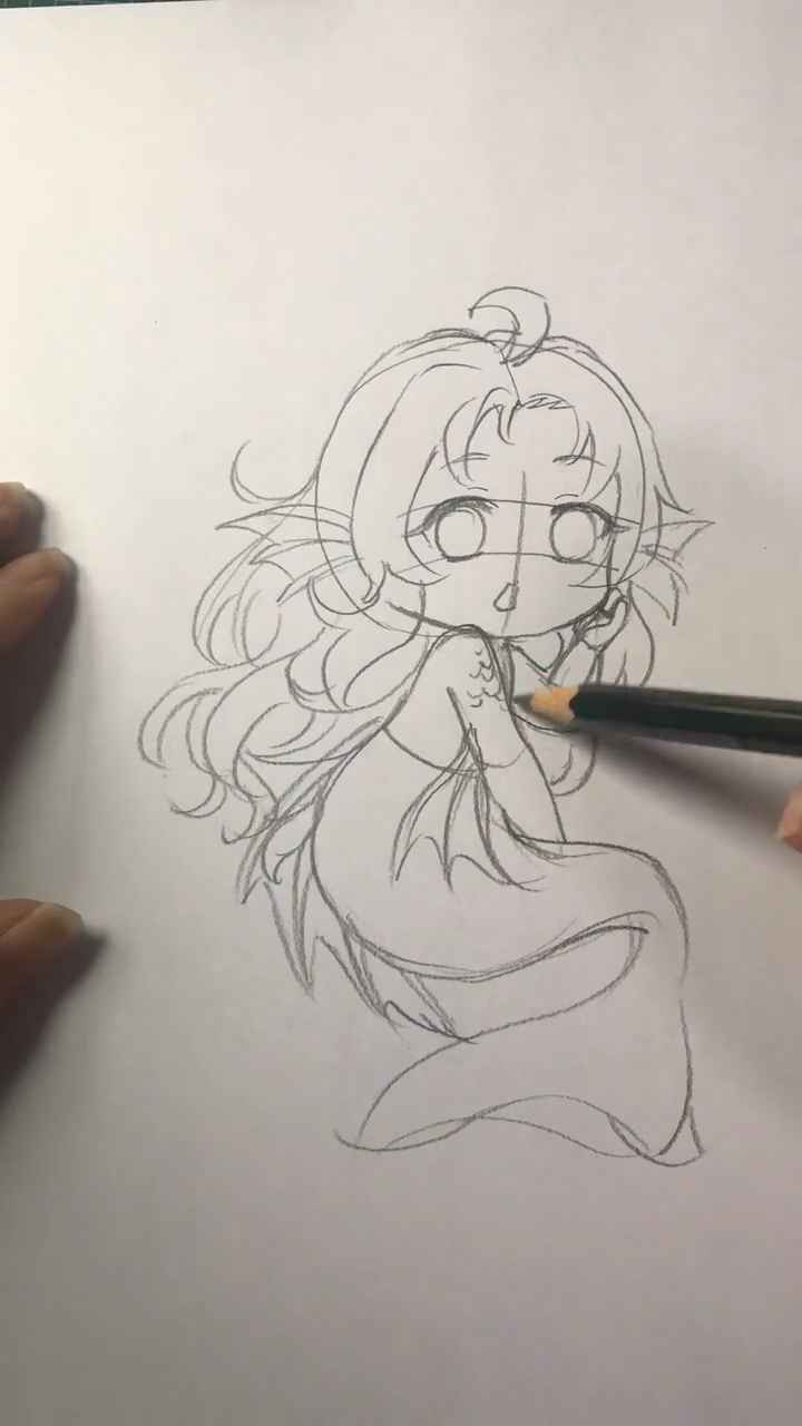 教画Q版美人鱼。喜欢吗?
