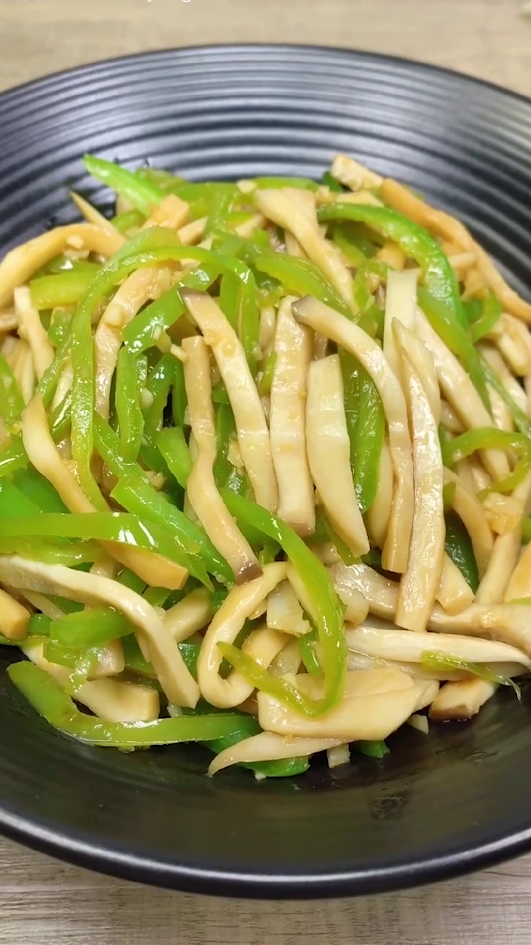 青椒炒杏鲍菇,没有肉也好吃