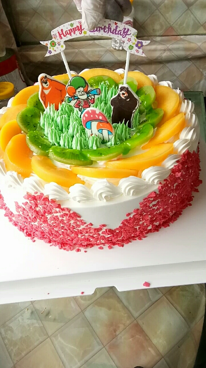 #生日蛋糕#你什么时候过生日呢?,光头强也可以吃,一看就会做