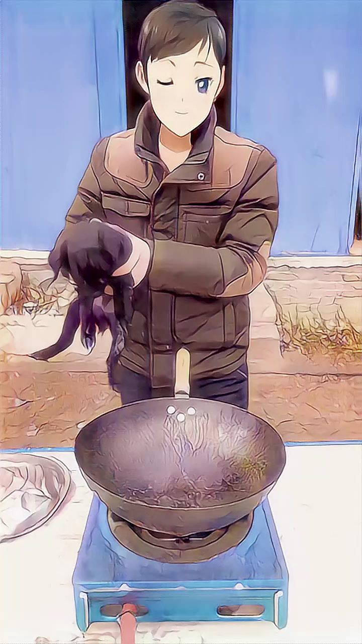 #一键动漫#下雪了，吃点狗肉丸子