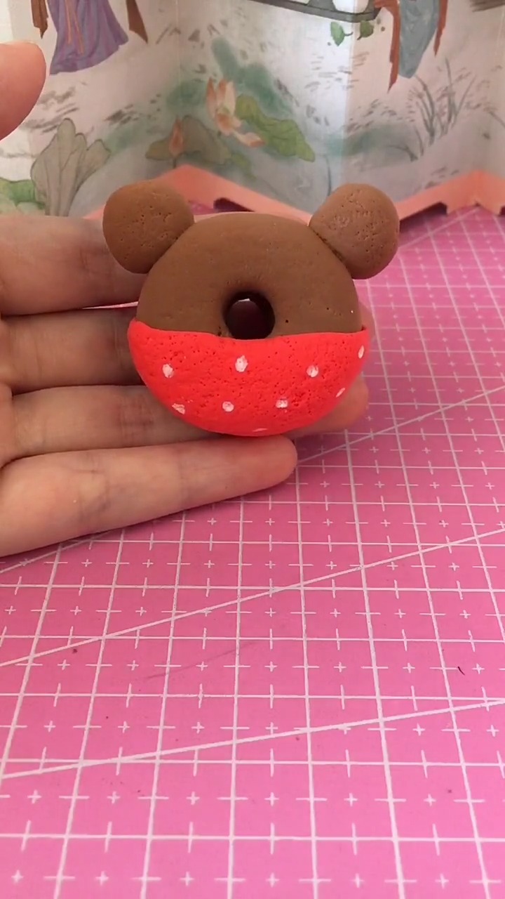 #超轻粘土#米奇甜甜圈教程