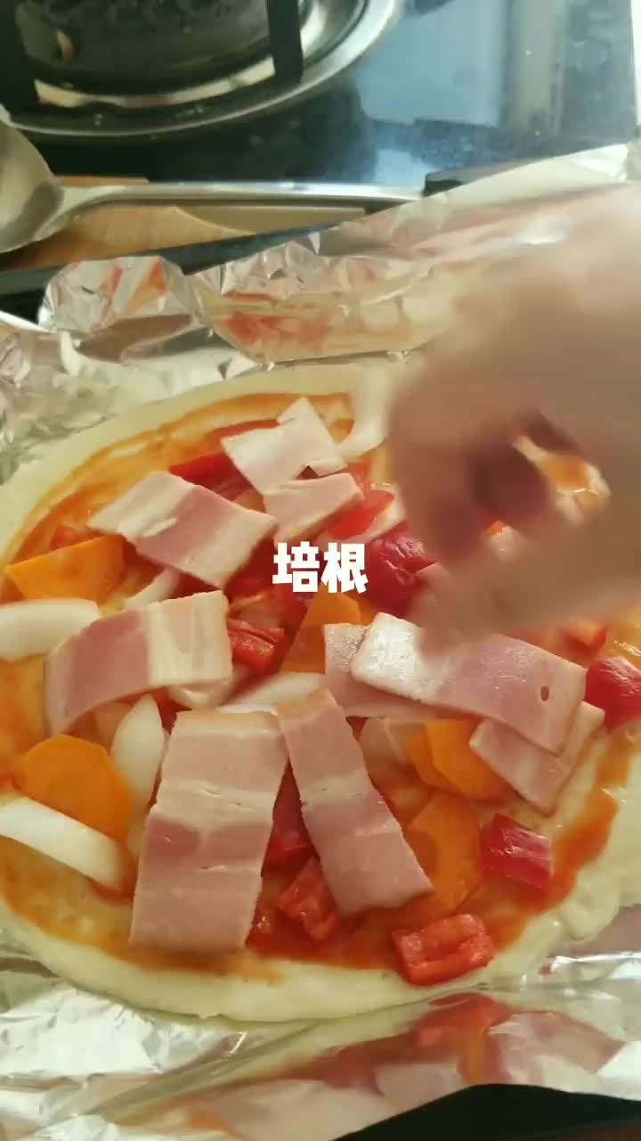 手抓饼版懒人披萨,想吃披萨分分钟搞定,芝士多多美味多多