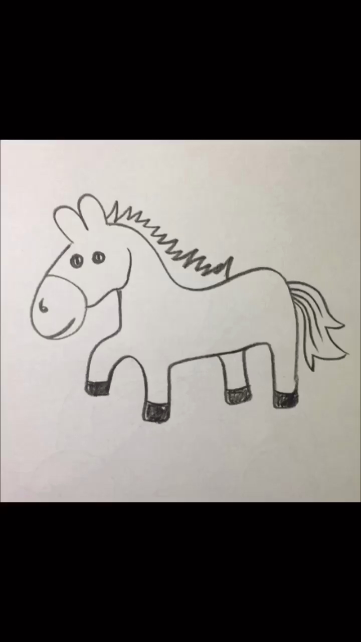 #创意简笔画#简笔画马儿