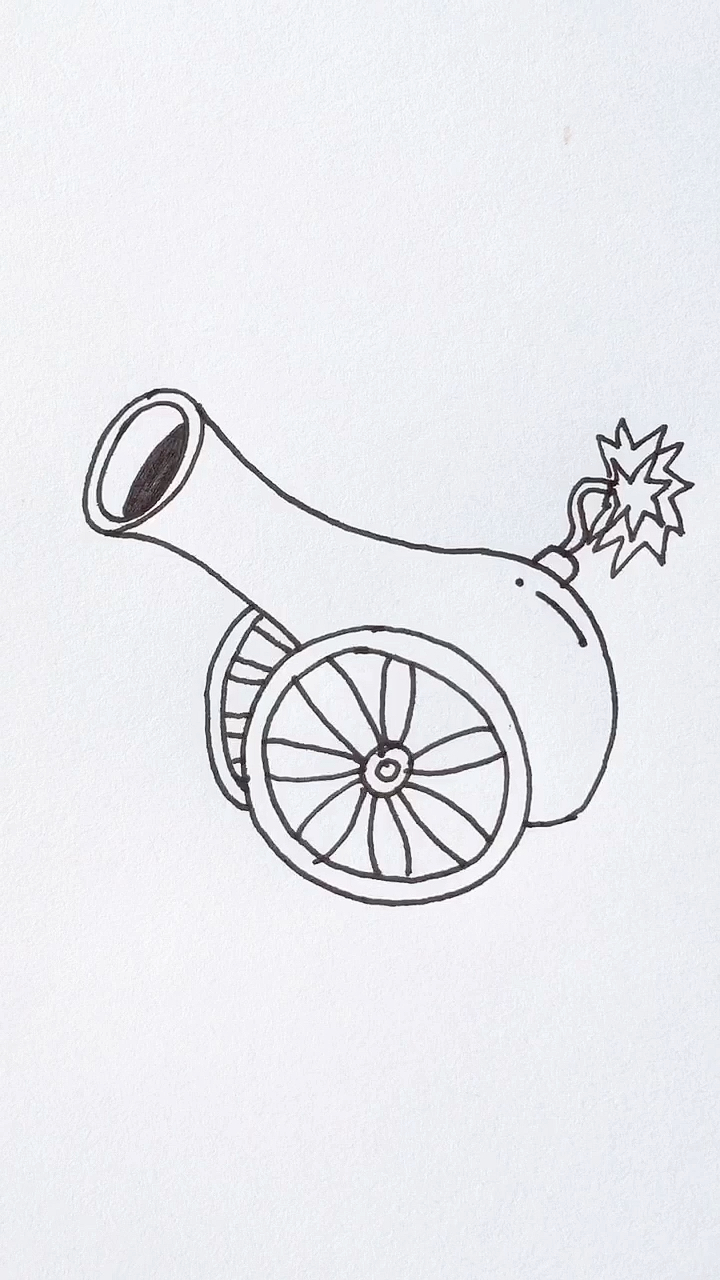 #快要憋疯的你#学画大炮